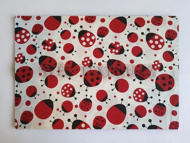 Bavlněný pytlík na přezůvky 29x40cm - Berušky