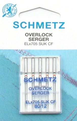 Coverlockové jehly SCHMETZ ELx705 SUK CF 80