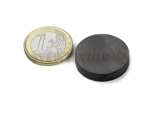 Feritový magnet válec 25x5 mm