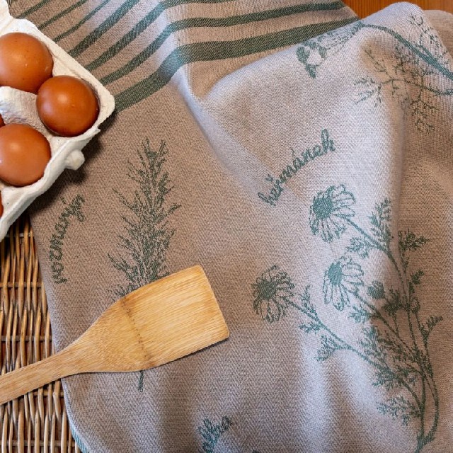 Utěrky z egyptské bavlny 3ks č.109 - Bylinky a koření