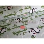 Bavlněná látka metráž šíře 240 cm - Panda s balónkem Bavlněná látka metráž šíře 240 cm - Panda s balónkem