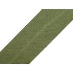 Bavlněný šikmý proužek zelená khaki 20mm Bavlněný šikmý proužek zelená khaki 20mm