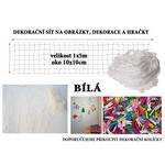 Bílá dekorační síť na zeď 5x1m oko 10x10cm Bílá dekorační síť na zeď 5x1m oko 10x10cm