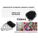 Černá dekorační síť na zeď 5x1m oko 10x10cm