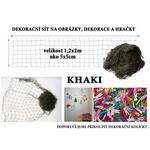 Khaki dekorační síť na zeď 2x1,2m oko 5x5cm Khaki dekorační síť na zeď 2x1,2m oko 5x5cm