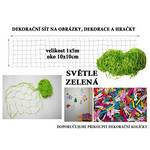 Světle zelená dekorační síť na zeď 5x1m oko 10x10cm Světle zelená dekorační síť na zeď 5x1m oko 10x10cm